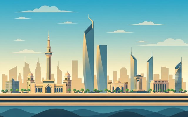 Illustration of Abu Dhabi, United Arab Emirates