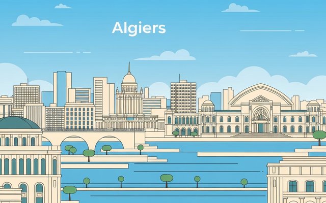 Illustration of Algiers, Algeria
