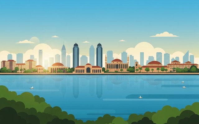 Illustration of Antalya, Turkey