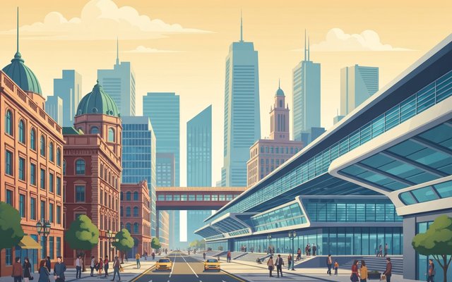 Illustration of Ashgabat, Turkmenistan