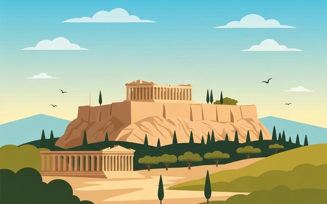 Illustration of Athens, Greece