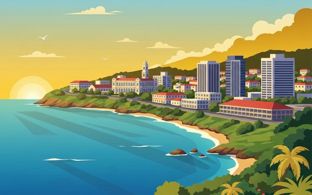 Illustration of Basseterre, Saint Kitts and Nevis