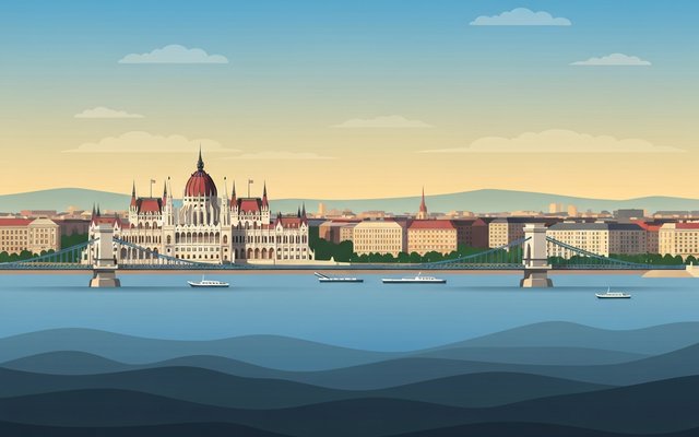 Illustration of Budapest, Hungary