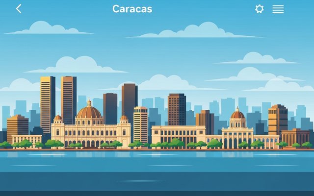 Illustration of Caracas, Venezuela