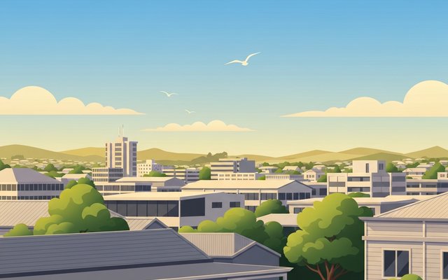 Illustration of Christchurch, New Zealand