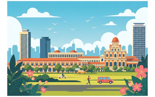 Illustration of Colombo, Sri Lanka