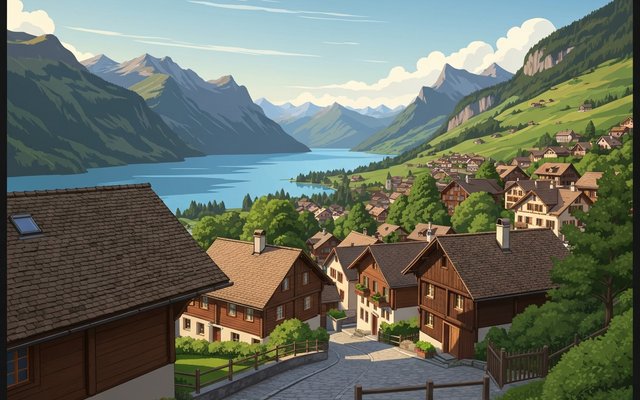 Illustration of Cusco, Peru