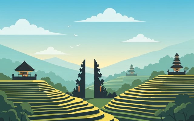 Illustration of Denpasar, Indonesia