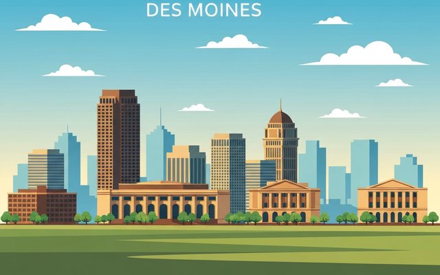 Illustration of Des Moines, IA