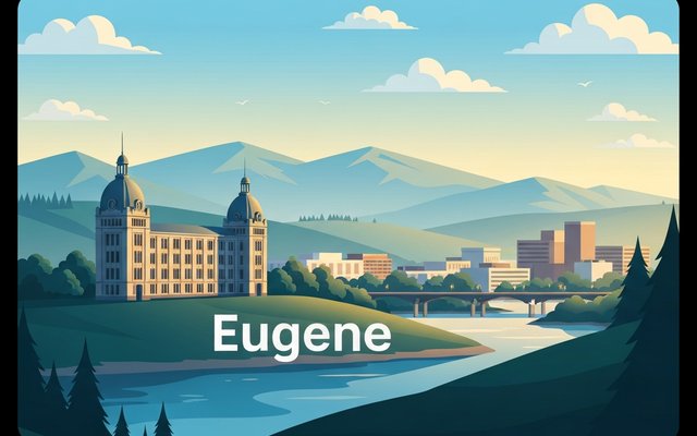 Illustration of Eugene, OR