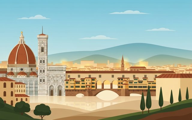 Illustration of Florence, Italy