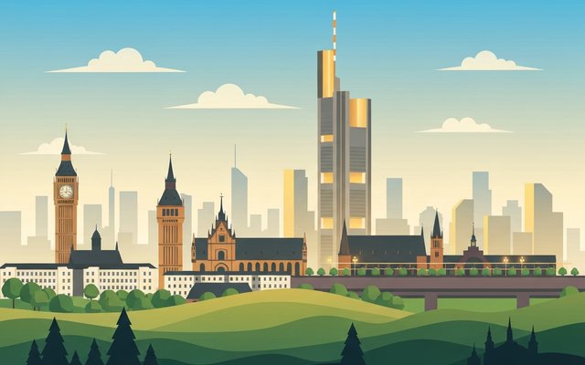 Illustration of Frankfurt, Germany