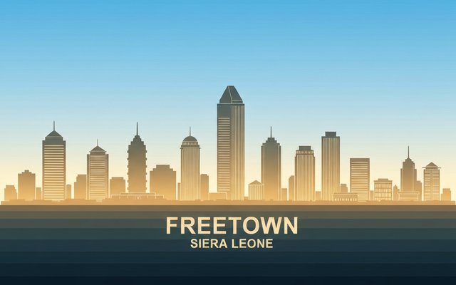 Illustration of Freetown, Sierra Leone