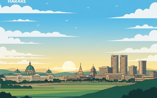Illustration of Harare, Zimbabwe