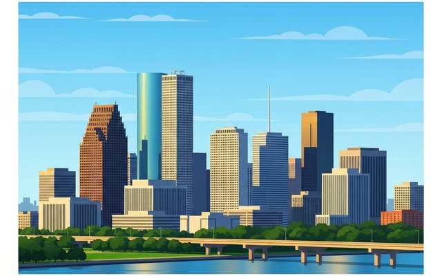 Illustration of Houston, TX