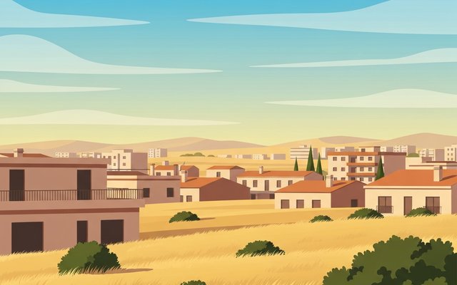 Illustration of Ibiza, Spain