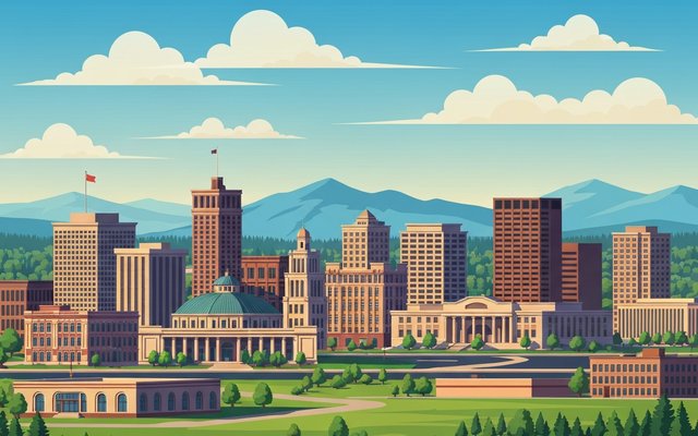 Illustration of Idaho Falls, ID