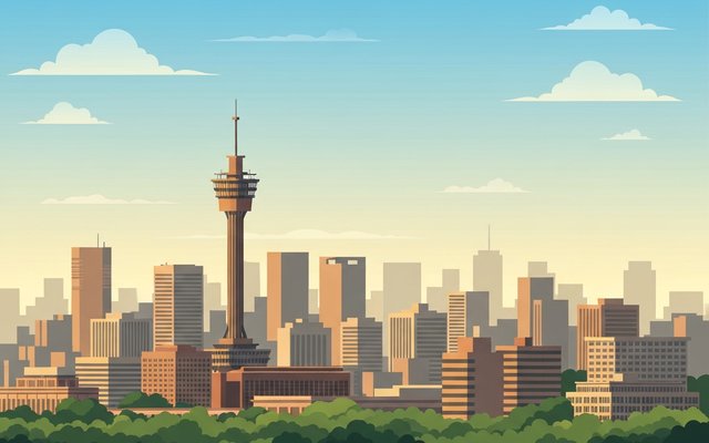 Illustration of Johannesburg, South Africa