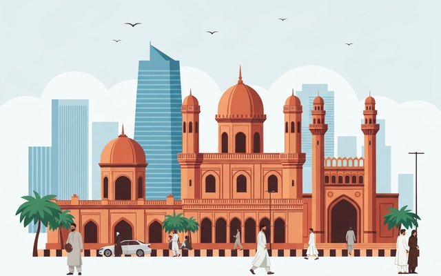 Illustration of Karachi, Pakistan
