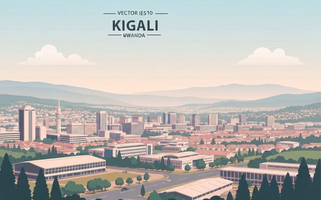 Illustration of Kigali, Rwanda
