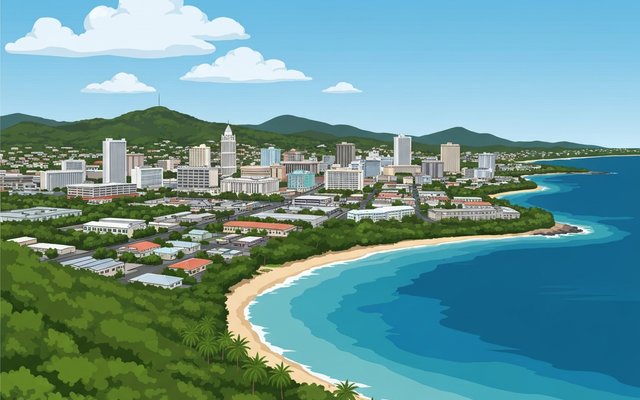Illustration of Kingstown, Saint Vincent and the Grenadines