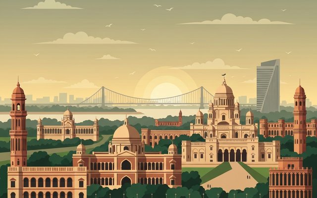 Illustration of Kolkata, India