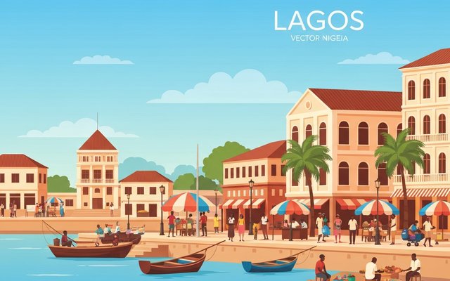 Illustration of Lagos, Nigeria