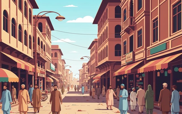 Illustration of Lahore, Pakistan
