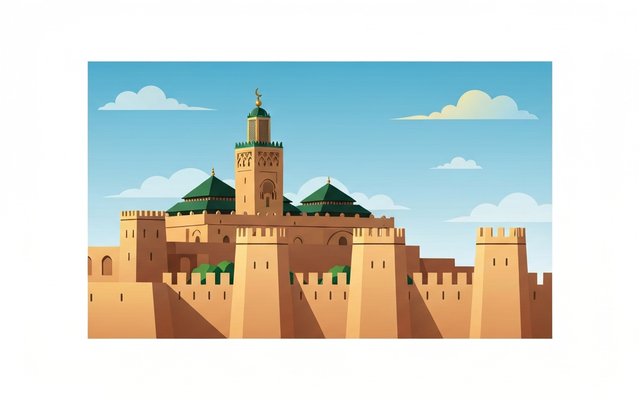 Illustration of Marrakech, Morocco