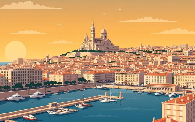 Illustration of Marseille, France
