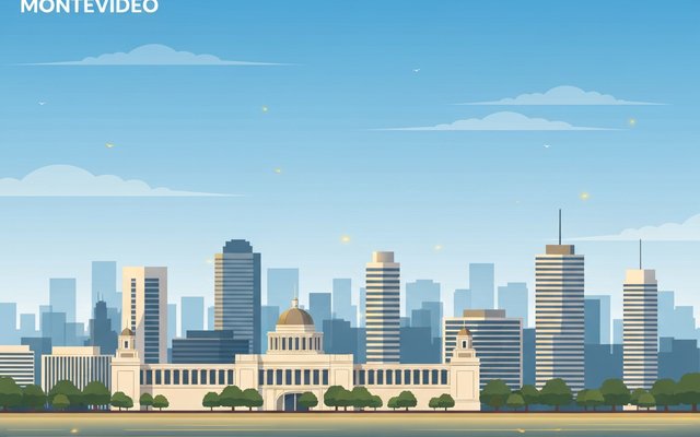 Illustration of Montevideo, Uruguay