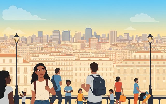 Illustration of Naples, Italy