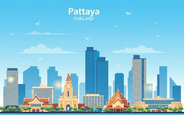 Illustration of Pattaya, Thailand