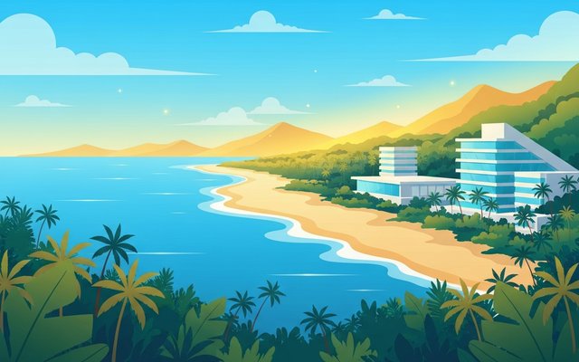 Illustration of Playa del Carmen, Mexico