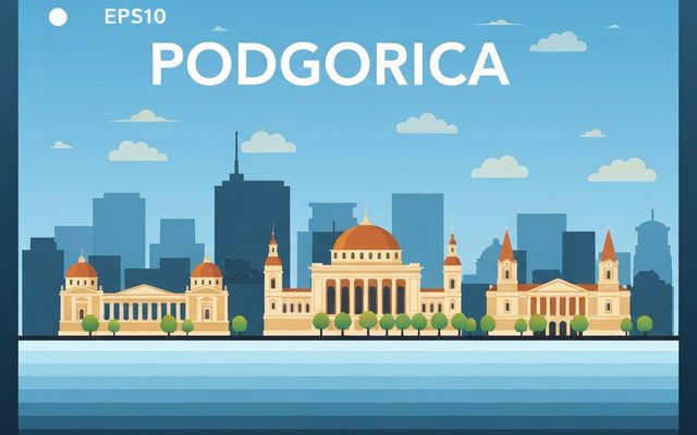 Illustration of Podgorica, Montenegro