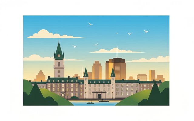 Illustration of Quebec City, Canada