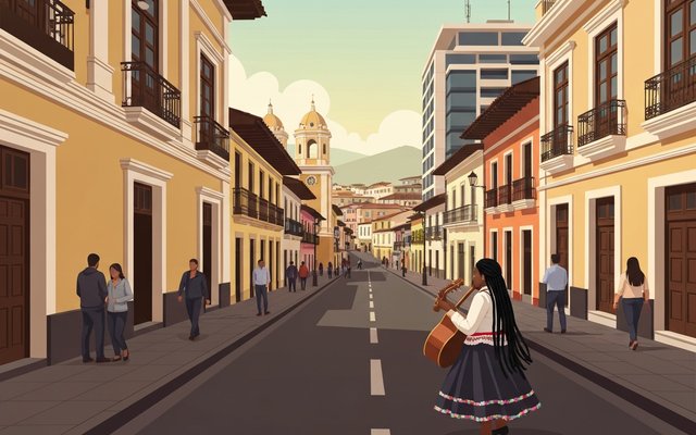 Illustration of Quito, Ecuador
