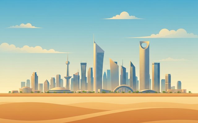 Illustration of Riyadh, Saudi Arabia
