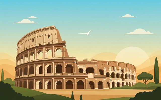 Illustration of Rome, Italy