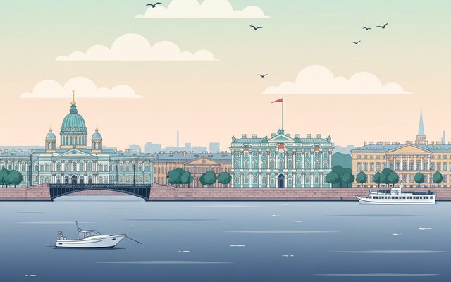 Illustration of Saint Petersburg, Russia
