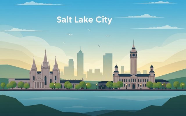 Illustration of Salt Lake City, UT