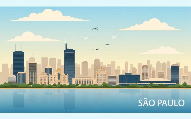 Illustration of Sao Paulo, Brazil