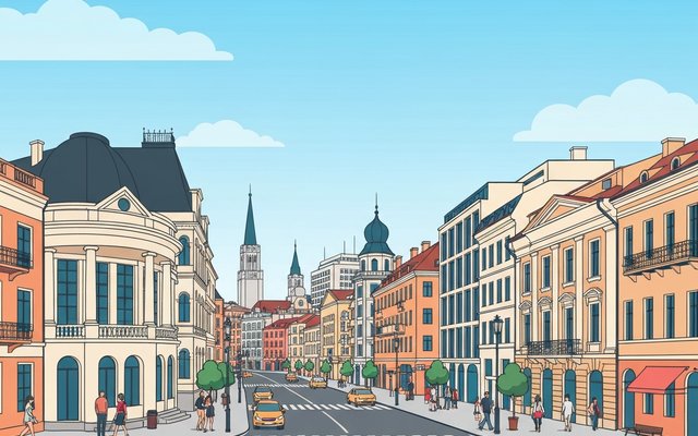 Illustration of Stockholm, Sweden