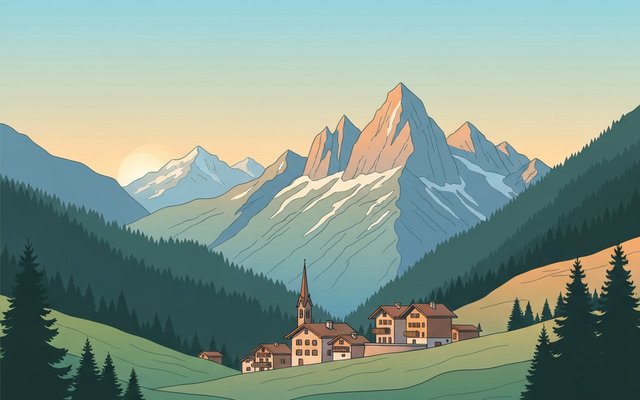 Illustration of Stowe, VT