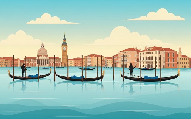 Illustration of Venice, Italy