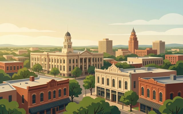 Illustration of Victoria, TX