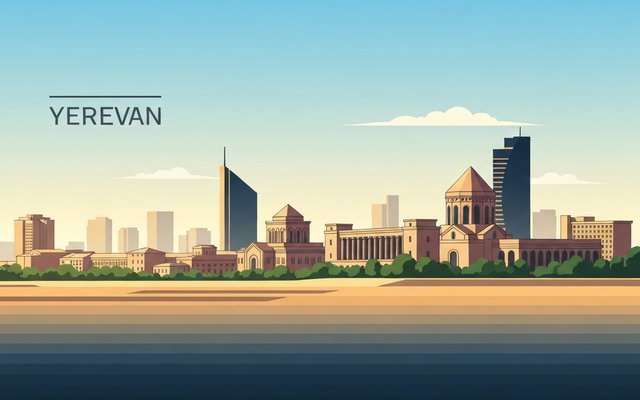Illustration of Yerevan, Armenia