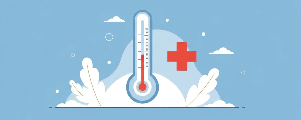 Fever Temperature Chart - illustration