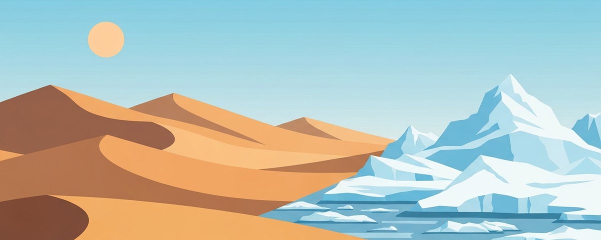 The Hottest and Coldest Places on Earth - illustration