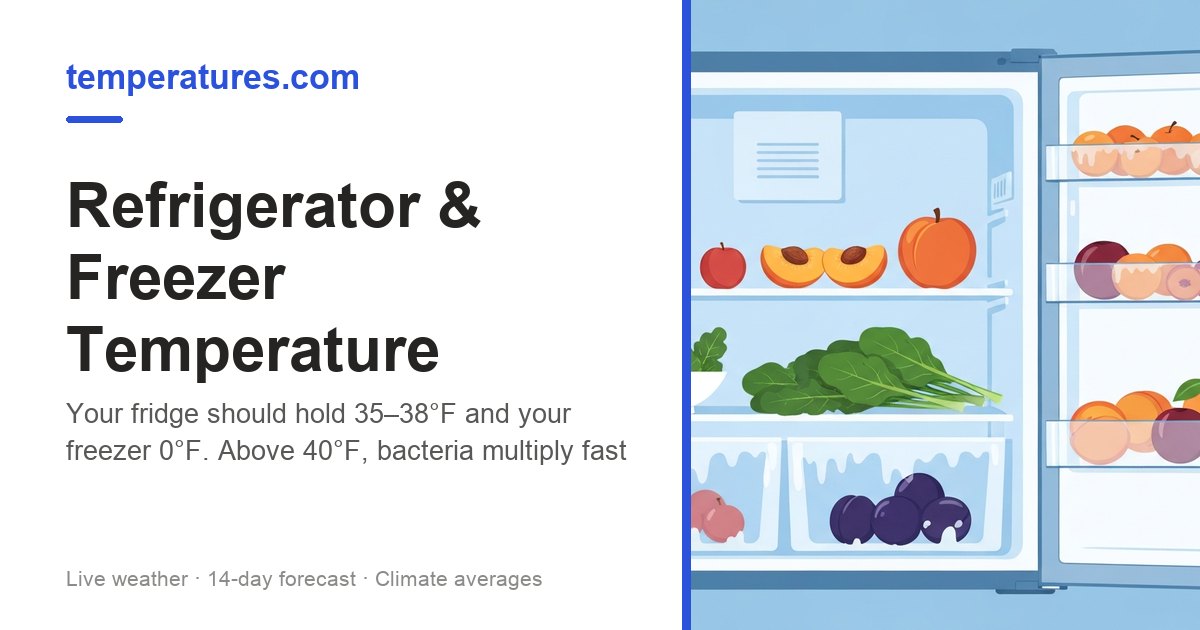 Refrigerator & Freezer Temperature: The Safe Settings (With Chart)